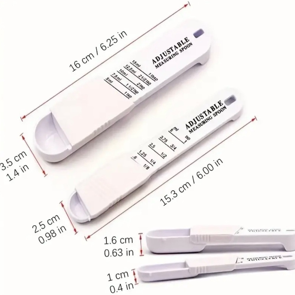 Adjustable Measuring Spoon Set, NEW - Picture 2 of 10